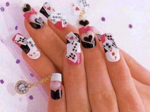 Deck of Cards Nail Art