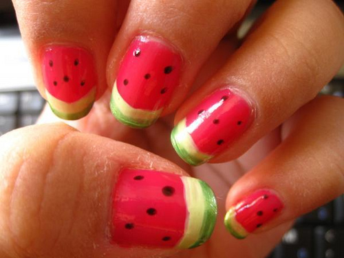 Watermelon Nail Art